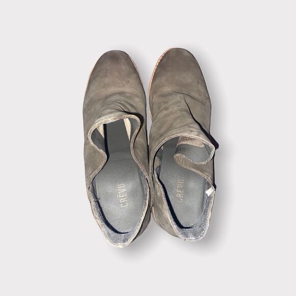 Crevo Taupe Leather Booties Shoe Size 7 - Picture 2 of 5